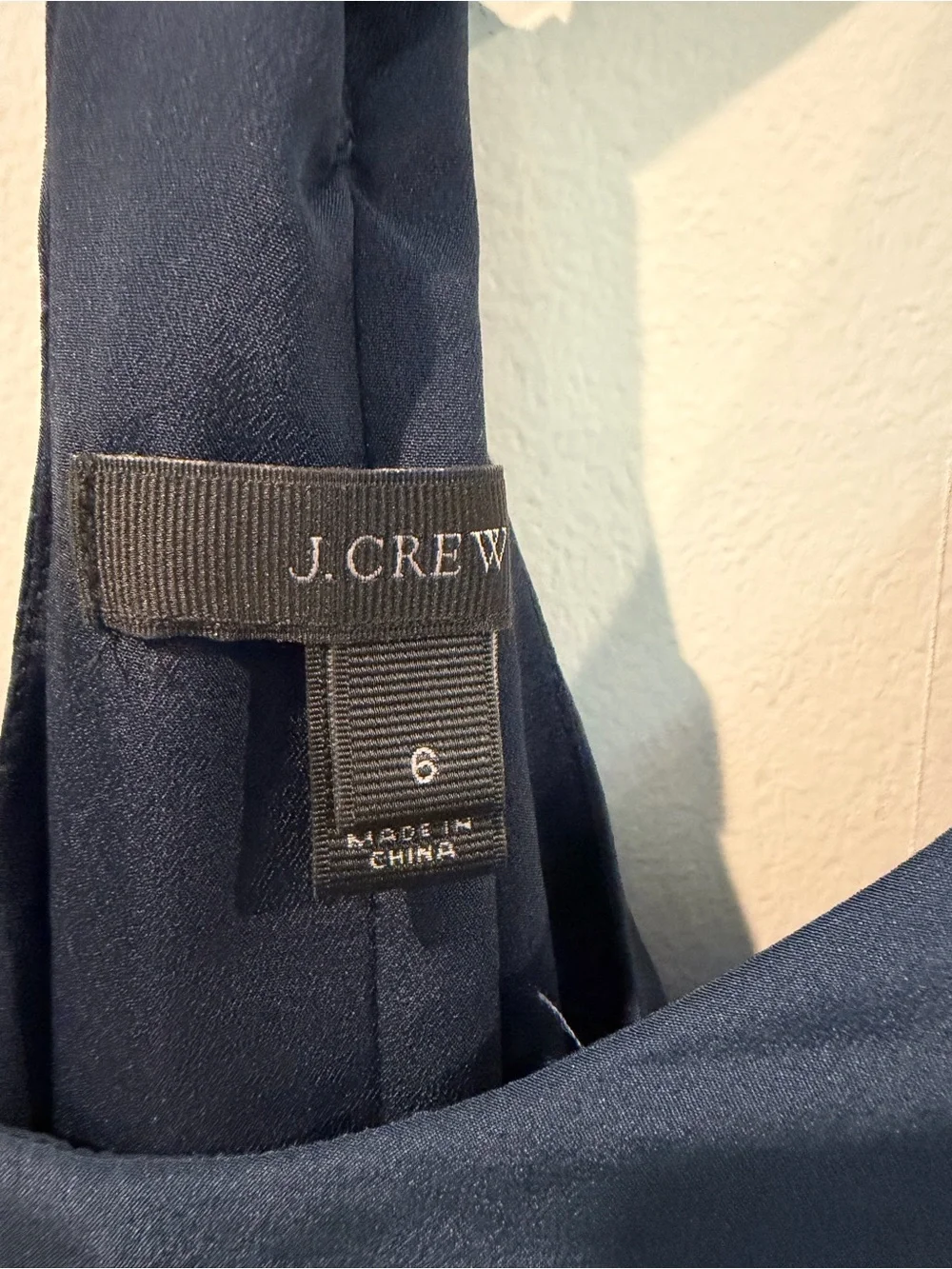 J. Crew Navy Twist-Back Mini Dress
